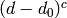 (d - d_0)^c